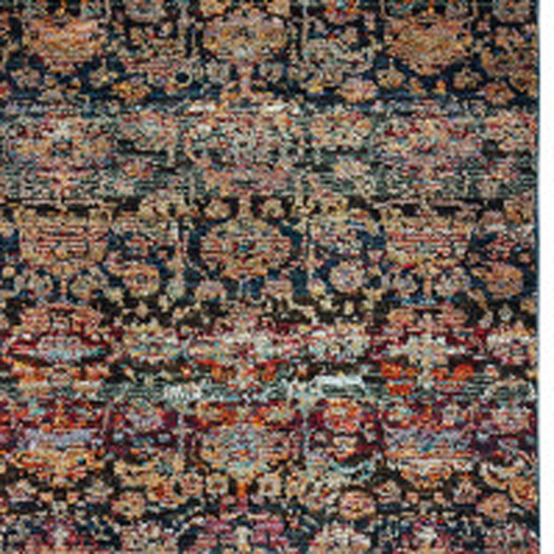 Tapis de couloir abstrait multicolore 2 pi x 10 pi résistant aux taches