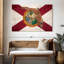«State Map Over Florida Flag», reproduction sur toile-872752697