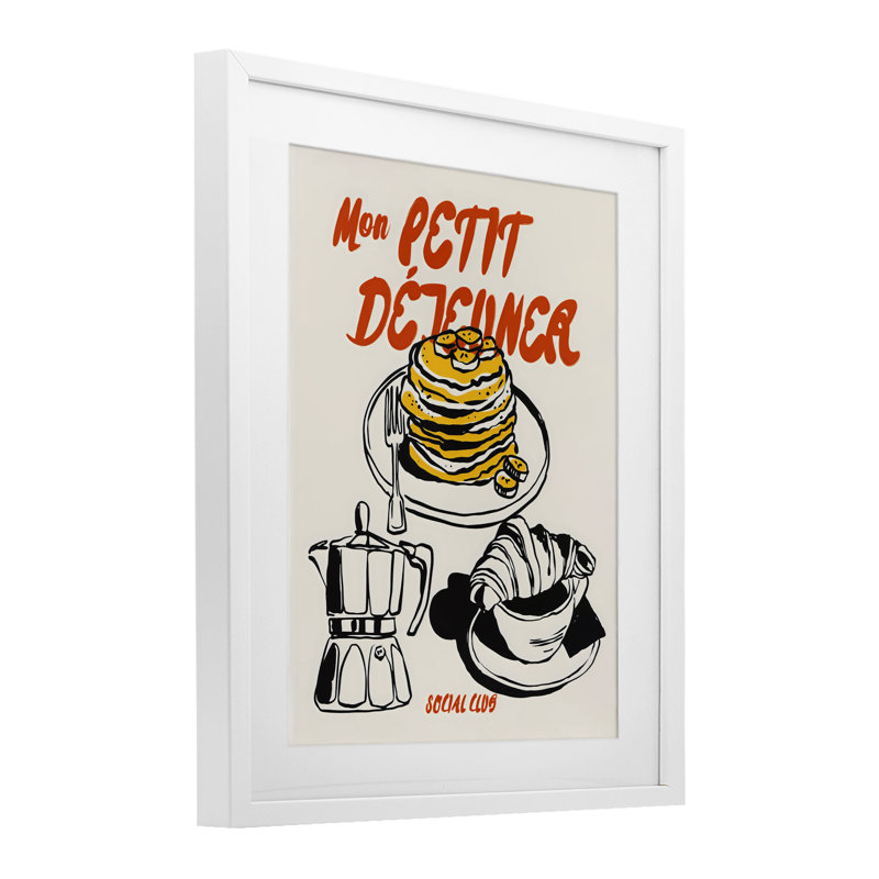 «My Breakfast Pancakes Spread», reproduction imprimée sous verre, conception de The Prints Vibe, 16 x 13