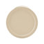 Ensemble de 2 tables rondes blanc laiteux avec plateau de table de bout polyvalent