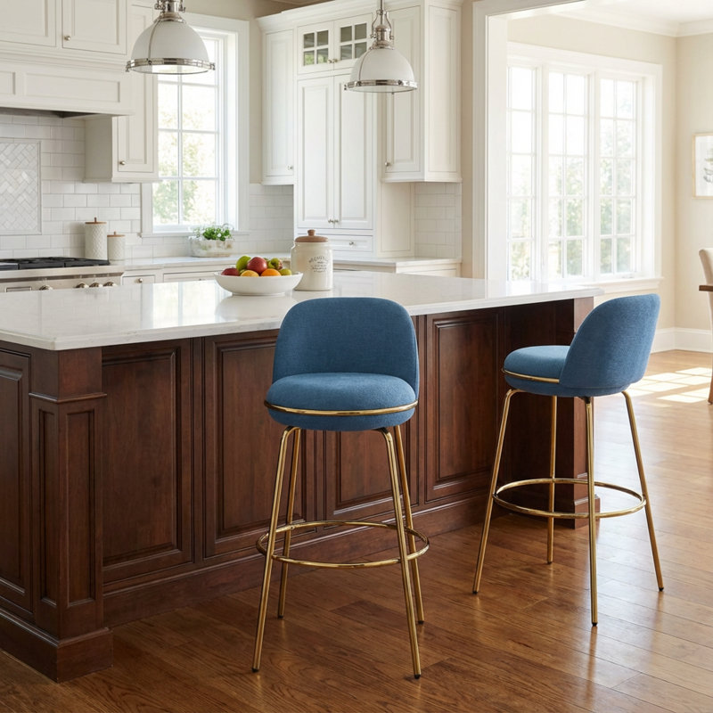 Ensemble de 2 tabourets de bar Roomfitter Rio Claro, Bleu