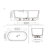 59.1" X 28.3" Freestanding Soaking Acrylic Bathtub