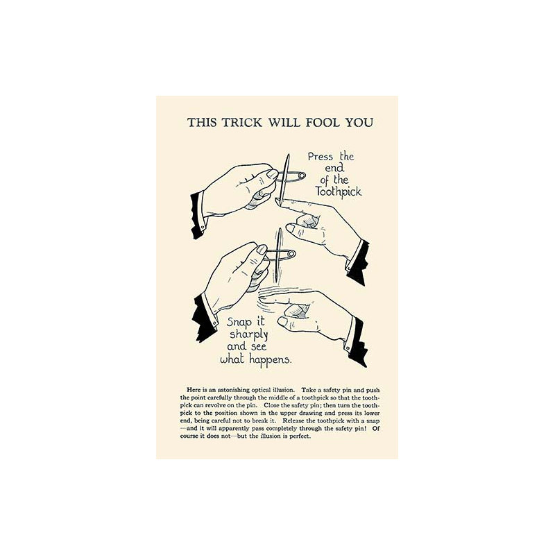 « this astuce va vous tromper » par harry houdini, impression