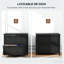 Classeur de bureau à 2 tiroirs avec barre de suspension réglable, panneaux de particules noirs, couvercle verrouillable pour documents, scanneur de table ou effets personnels, 79 cm (L) x 40 cm (l) x 72 cm (H), capacité de charge totale de 60 kg