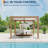 Louvered Aluminum Pergola, 10×10 ft Outdoor Pergola with Adjustable Roof, Reinforced Frame, Integrated Drainage, and Hardtop Gazebo-121263499