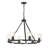 Leithgow 6 - Light Steel Dimmable Chandelier