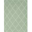 Tapis vert / ivoire en coton Siya-995614838