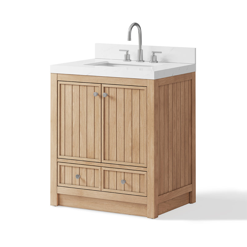 Ensemble de meuble-lavabo simple 30 po avec lavabo en céramique 2 po