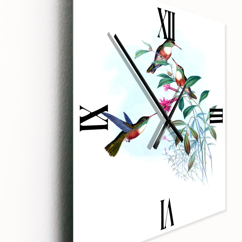 Vintage colibri IV - horloge murale traditionnelle, Grand