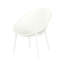 Chaise d'appoint en blanc, style moderne minimaliste, lumière du soleil et eau, mélange de polypropylène, profondeur de 26,57 po, assemblage inclus 2 pièces, matériau Sun Lines, 25,98 po de largeur, outils