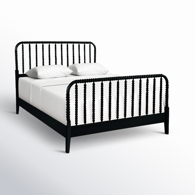 Lind Island Spindle Bed, Black, Queen