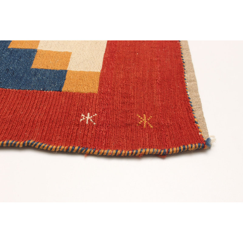 Tapisserie crème Kashkuli kilim 5 pi 9 po x 7 pi 5 po