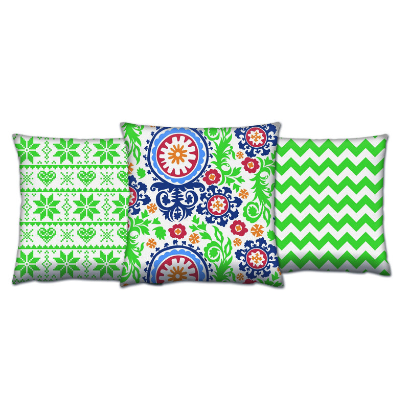 Housse et insert de coussin carré en polyester / coton Schexnayder