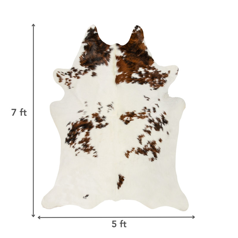 Charline Cowhide Animal Print Indoor Rug, 5' x 7'