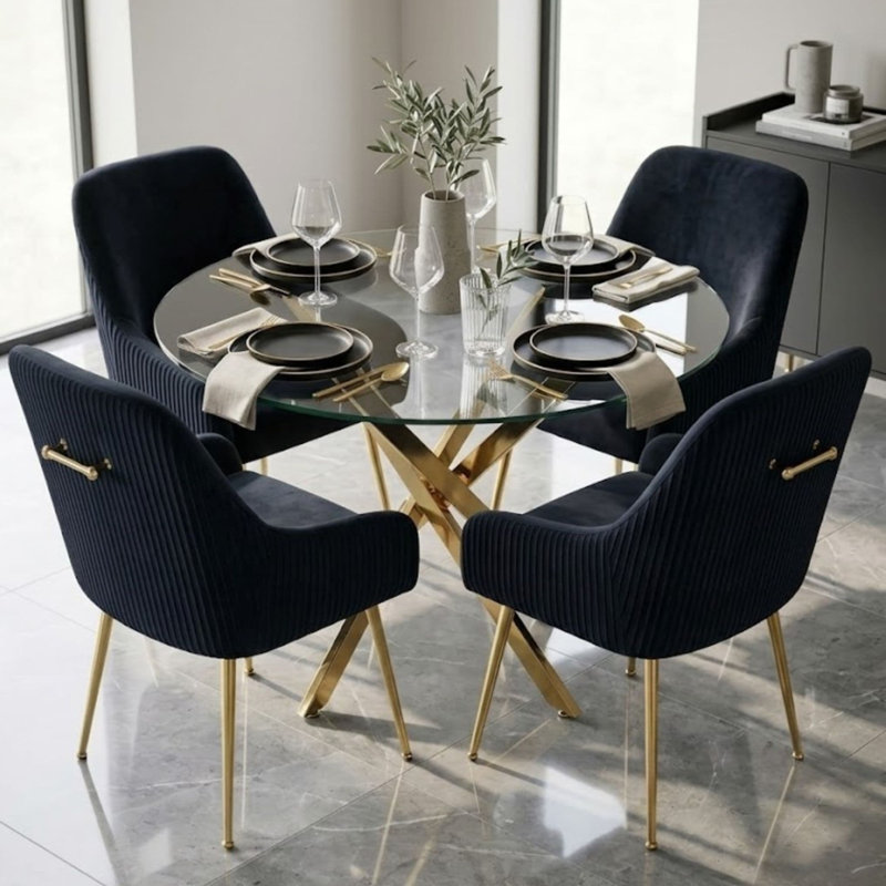 4 - Person Dining Set, Black