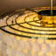 Addieville 6-Light Unique/Statement Coastal Natural Round Capiz Shell Chandelier in Antique Gold