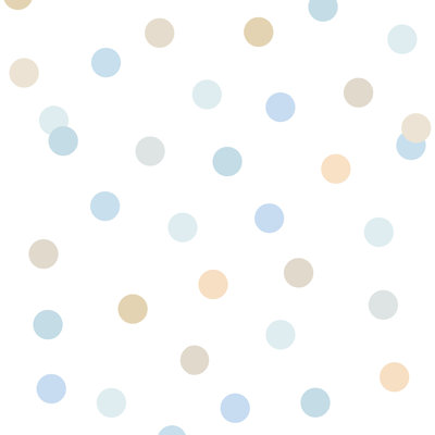 Papier peint à pois bleu fête