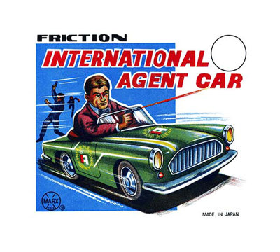« international agent voiture », affiche rétro