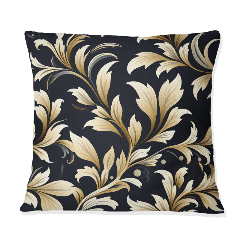 Floral Throw Pillow, 16" H x 16" W