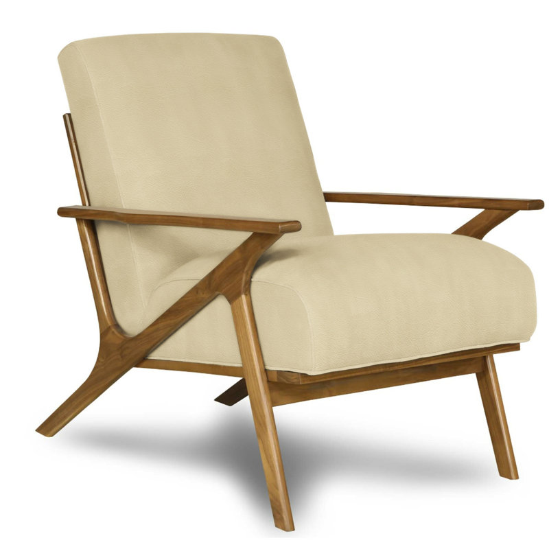 Jules Leather Armchair, Ash Honey, Black (Soft Touch)