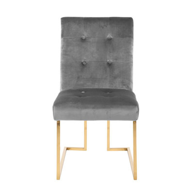 Velvet Upholstered Parsons Chair