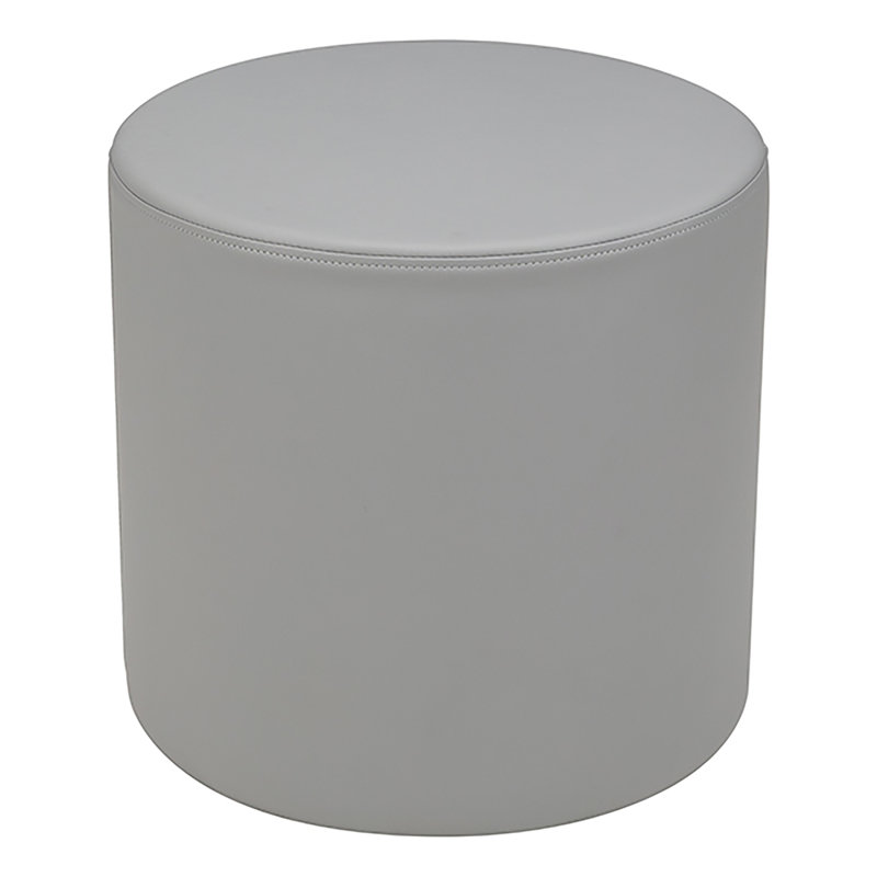 Pro Series Upholstered Round Ottoman 18" Height, Gray