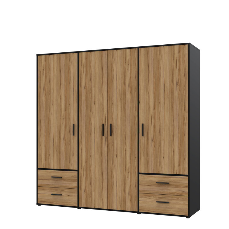Laur 4 Door Manufactured Wood Wardrobe