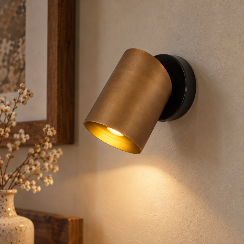 1-Light Adjustable Cylinder Wall Sconce