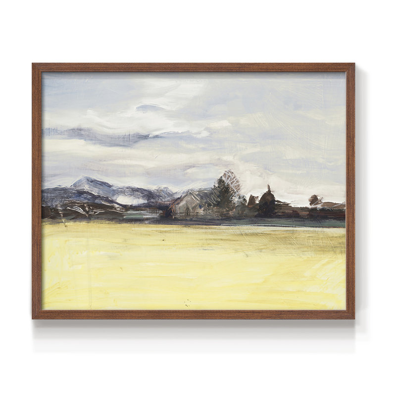 GRAY HOUSE IN BLUE -Framed Print - Restickable