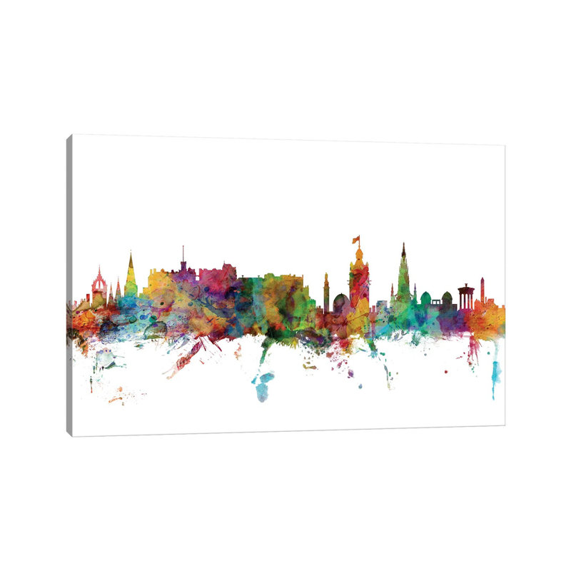 Edinburgh, Scotland Skyline by Michael Tompsett - Wrapped Canvas Gallery-Wrapped Canvas Giclée, 20.32 cm H x 30.48 cm W