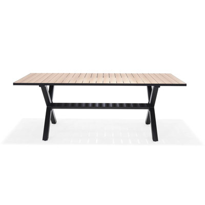 LifestyleGarden Bora 100% Maintenance Free Aluminum Outdoor Patio Black Dining Table