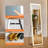 Full Length Mirror With LED Lights, Floor Mirror With Dimming & 3 Color Lighting, Led Mirror Full Length With Stand For Bedroom, Dressing Room,(Rectangle/White-Led)