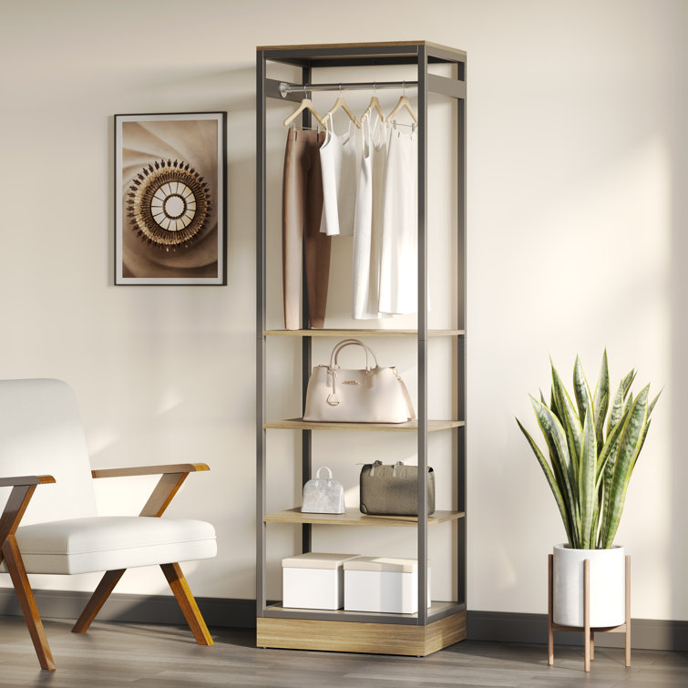 Aubree 47 W Closet System Dotted Line Finish: Walnut