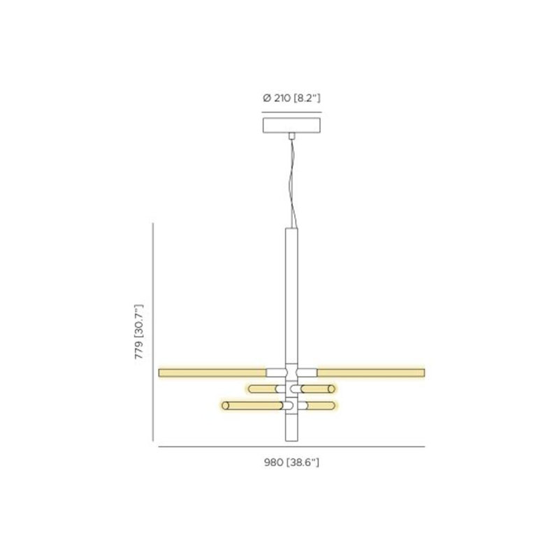 Bianca Suspension Lamp, Matt Black Silk Lacquered