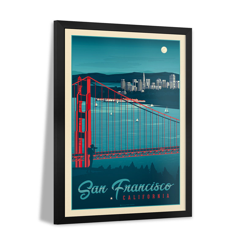 Affiche de voyage de San Francisco, Californie, affiche de qualité supérieure, H 24 po x l 16 po