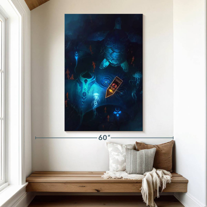 Kelan Night Fishing Adventure, 51" H x 34" W