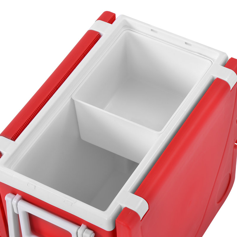 Develin Rectangular Outdoor Camping Table - 31 cm W 40 cm D, Red