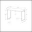 Bureau d'ordinateur, bureau personnel, ordinateur portable, L 48 po, travail, stratifié, contemporain-874391491