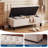 51" Extra Large Storage Ottoman Bench with 30-Gallon Capacity, 660 lbs Tufted Upholstered Bed Bench with Safety Hinge for Living Room, Bedroom, Entryway-809851025