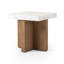 Table de bout Mahendra - marbre de Carrare blanc