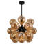Lustre en verre bullé 18 lumières à intensité variable pour salle à manger Spoutnik-129156987