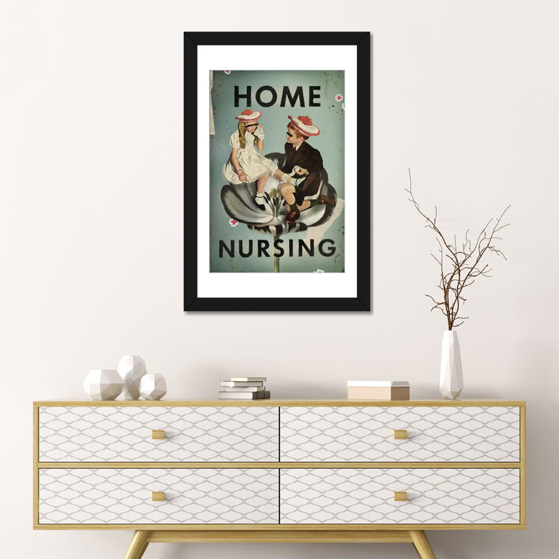 « home allaitement », art textuel sur toile, H 32 po x l 24 po x P 1 po, Papier d'art encadré noir, Blanc