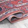 Aailiyah Ornate Large Medallion Machine-Washable Red/Navy Rug