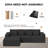Boneless L-shaped 2-seater Sofa With Armrests, Upholstery And Throw Pillows – Cozy Sectional Couch With High-density Foam For Living Room, Apartment, Small Spaces-1694730971