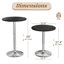 Table de bar ronde à hauteur réglable, table bistro bistro, table de salle à manger pivotante avec base chromée-1243439590-1243439589-1243286832