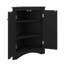 Armoire d'angle triangulaire avec tablettes réglables et portes élégantes-232235682