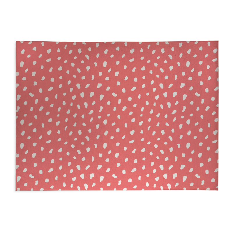 Tapis de cuisine Paint Drop, Rectangulaire 3 pi x 5 pi, Vieux rose