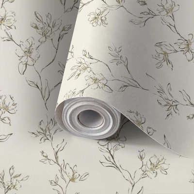 Peel and Stick Wallpaper Contact Paper Minimalist Blooming Flower Textile Self Adhesive and Removable 24in x 118in(60x300cm)