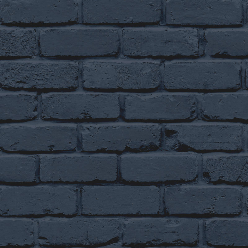 Pungoteague 1.7m x 2.5cm Wallpaper Roll, Navy