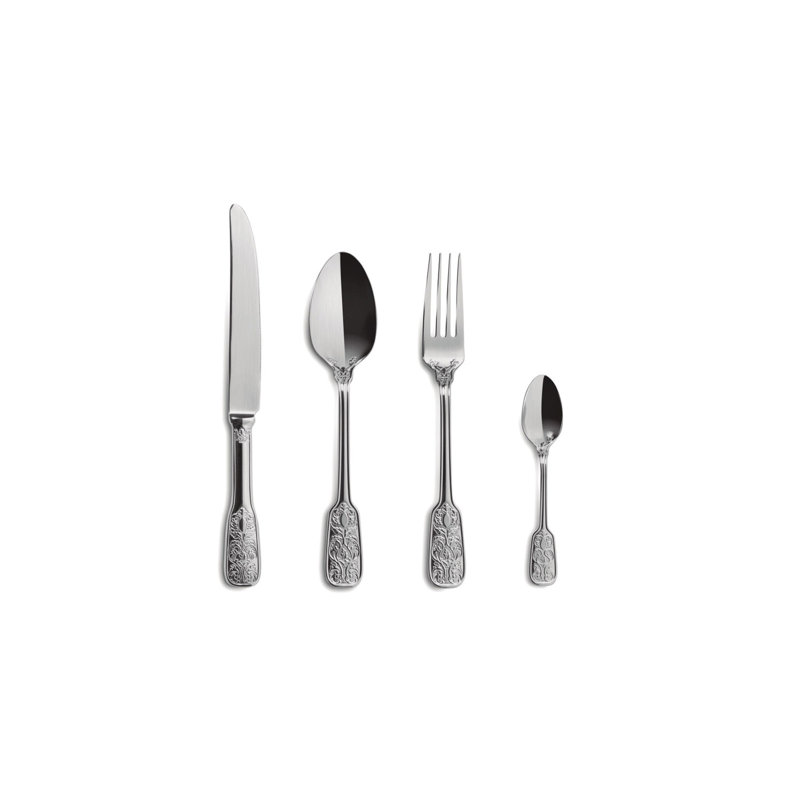Mercer41 Easterwood 24 Piece Stainless Steel Cutlery Set , Service for 6, Matt Brushed Nickel